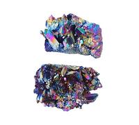 Healifty Amas de Cristaux Naturels 2Pcs Décoration en Multifonctionnel Cristal Coloré pour Aquarium et Jardinage Accessoires Artisanaux