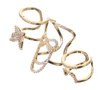 Healifty Anneaux Pour Ongles Décoratifs 3 Pièces Taille Moyenne En Alliage Doré, Bagues Détachables Pour Femmes, Bijoux D’ongles Élégants Pour Manucure De Fête Et Occasions Spéciales