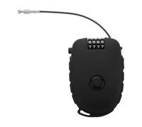 Healifty Antivol de Vélo Portable en Câble d'Acier Extensible Réglable Antivol Compact et Flexible Noir Câble Allongé Sécurité Polyvalente pour Poussette Casque et Vélo Robuste