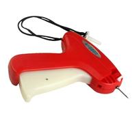 Healifty Applicateur d'Étiquettes pour Vêtements Rouge Polygonal Pistolet Étiqueteuse Plastique Aiguille Fine Outil Portable pour Étiquetage en Boutique et Textile