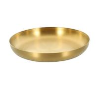 Healifty Assiette à Steak INOX Dorée 18 Cm Antirouille Plaque De Service Alimentaire pour Repas à Domicile Et Buffet Pratique Et Solide