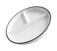 Healifty Assiette Compartimentée Porcelaine pour des Portions Divisée pour Maison École Maternelle et Seniors Plateaux Repas Équilibrés