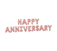 Healifty Ballons Happy Anniversary Aluminium pour Décoration Mariage Lettres Décoratives pour Anniversaire Kit Ballon Fête Polyvalent