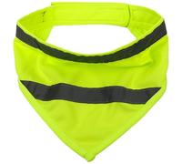 Healifty Bandana Réfléchissant pour Chien M Jaune Fluo Fermeture Auto-agrippante, Foulard de Sécurité Ajustable pour Animaux de Compagnie, Bavoir Lumineux pour Promenades Nocturnes