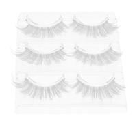 Healifty Bande de Cils Confortable et Naturelle pour Maquillage de Fête et Scène de Faux Cils Blancs Réutilisables Légers en Fibre Artificielle Ensemble de 3 Paires