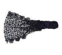 Healifty Bandeau à Cheveux Large en Dentelle Perles Imitation et Strass, Couverture Ligne de Cheveux, Tricoté Main Style Floral, pour Mariages et Soirées
