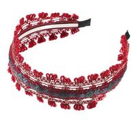 Healifty Bandeau à Fleurs Brodé pour Femmes et Filles, Tissu Confortable, Large Serrage-tête Polyvalent pour Usage Quotidien et Occasions Spéciales