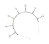 Healifty Bandeau Couronne Bohème en Alliage Strass Étoile à Six Branches Serrage-Tête Métallique Léger pour Fêtes Mariages et Enterrements de Vie de Jeune Fille Accessoire Cheveux