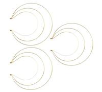 Healifty Bandeau Couronne en Fer Doré à Trois Couches Lot de 3 Serrage-Têtes Couronnes pour Cheveux Accessoires de Coiffure pour Mariage Cosplay et Fêtes à Thème