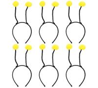 Healifty Bandeaux pour Cheveux Fille 6 Pièces en Matière Synthétique Jaune, Serrage-tête Boule Unique pour Cosplay et Fixation de Cheveux, Accessoires de Fête Charmants