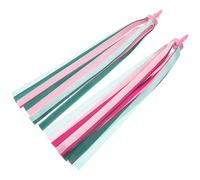 Healifty Banderoles de Guidon pour Vélo et Tricycle, Accessoires Décoratifs en Plastique et Polyester, Ajoutent Couleur Fun la Balade, 1 Paire