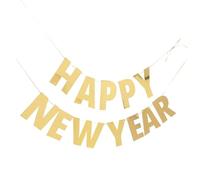 Healifty Bannière an Dorée Décoration Fête Suspendue Happy Year pour Célébrations et Fournitures de Fête