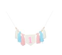 Healifty Bannière Bohème pour Chaise Haute Décoration Anniversaire Guirlande Perle Pompon Design Unique Fête Premier Anniversaire