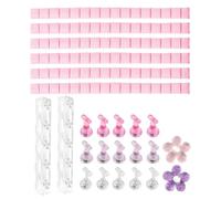 Healifty Base de Pratique Nail Art, Présentoirs à Ongles, Rose, Support Stable, Affichage Polyvalent, Portable, pour Débutants et Professionnels, Voyage et Peinture, avec Boîte en Argile