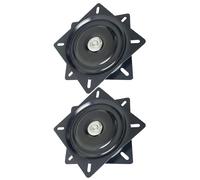 Healifty Base Pivotante Lourde Lot de 2 Pièces en Acier Laminé à Froid avec Roulement à Billes Solide 360° Installation Facile pour Tabouret de Bar et Fauteuil Inclinable pour Usage