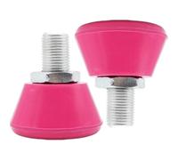 Healifty Bloc de Freinage pour Patins à roulettes, Butées de Patin Remplaçables, 5/8 Pouces, Caoutchouc et Acier Inoxydable, Hauteur Réglable, Rose Rouge, pour Sols en Béton et Extérieur