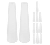 Healifty Bobines Coniques en Polypropylène Blanc 12 Pcs - Tubes Tournants pour Bobineuse à Fil et Tissage - Accessoires Tricot Crochet Compatibles Métiers à Tisser Porte-Fils Laine pour