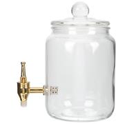 Healifty Bocal de Conservation en Verre 1,5 L Robinet en Cuivre, Récipient à Café et Boisson, Distributeur Hermétique pour Usage Culinaire et Fermentation