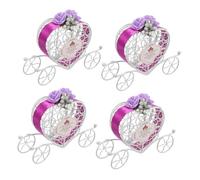 Healifty Boîte à Bonbons Décorative Carrosse Citrouille 12X8X3 CM en Métal Violet pour Centre Table Mariage et Souvenirs Invités