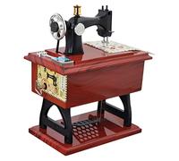 Healifty Boîte à Musique Rétro Machine à Coudre Décoration et Compacte Cadeau Anniversaire Simulation Réaliste avec Pédale Animée Collection Vintage