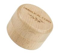 Healifty Boîte à Souvenirs de Cordon Ombilical en Bois pour Bébé Garçon, Rangement Sécurisé avec Joint Hermétique, Design Rustique Réutilisable, Présent Naissance pour Conserver