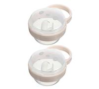 Healifty Boîte à Tétines Blanche en Pp 2pcs Crochet pour Rangement Sanitaire Portable, pour Voyage à Couches des Parents