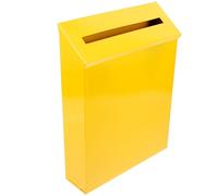 Healifty Boîte aux Lettres Murale en Fer Vintage Boîte aux Lettres Rétro Jaune Décoration Extérieure Simple et Fonctionnelle Pratique pour Maison et Bureau