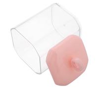 Healifty Boîte de Rangement Coton-Tige avec Couvercle, Petite Taille Rose, Récipient Transparent pour Cotons Démaquillants et Cure-Dents, Organisateur Pratique pour Salle de Bain et