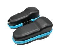 Healifty Boîte de Rangement et Fermeture Éclair Lisse pour Rasoir à Trois Têtes en Pu Bleu Protection Complète Étui Portable pour Accessoires de Voyage
