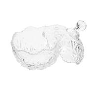 Healifty Boîte De Rangement Verre avec Couvercle Pot Bonbonnière Décorative Polyvalente pour Bijoux Et Friandises Organiseur Compact pour Maison Et Bureau Style Étoile Blanche