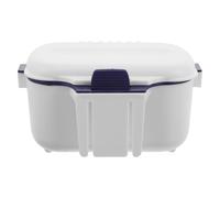 Healifty Boîte Isotherme à Double Compartiment en Plastique Blanc Étanche avec Couvercle Récipient Portable pour Appâts Vivants et Asticots Rouges Accessoire de Pêche Extérieur