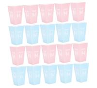 Healifty Boîtes à Popcorn En Papier Pour Révélation De Bébé 24 Pcs Boîtes Pop Corn Décoratives Matériau Papier Usage Fête Révélations Et Anniversaires Assortiment Couleurs Mixte