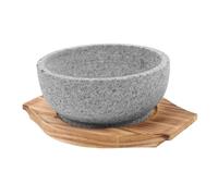 Healifty Bol Pierre Coréenne avec Plateau Carbure Haute Température Multifonction pour Bibimbap Ragoûts et Service Réutilisable