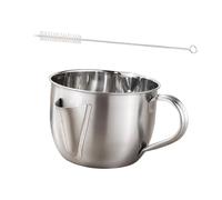 Healifty Bol Séparateur Huile et Soupe Acier Inoxydable avec Couvercle et Brosse Filtre Graisse pour Cuisine Maison et Restaurant Récipient Multi Usage pour Sauce et Huile