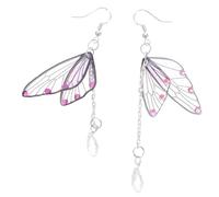 Healifty Boucles D’Oreilles Pendantes en Cristal Violet 1 Paire Strass Scintillants Légères et Confortables Bijoux Romantiques pour Femmes pour Cosplay et Soirées