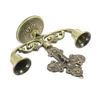 Healifty Bougeoir Double Tête Alliage de Zinc Support Bougie Vintage Décoration de Table Rétro pour