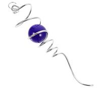 Healifty Boule de Verre Décorative Suspendue Bleue Queue en Spirale Tournante, Ornement de Jardin Extérieur Rotatif pour Patio et Décoration de Jardin, Boule de Cristal Décorative