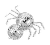 Healifty Boule Disco d'Araignée Décorative Halloween Miroir Réfléchissant en Verre et Plastique Décoration Intérieure Légère pour Maison Hantée et Fête Accessoire Araignée Disco pour