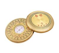Healifty Boussole Chinoise Vintage en Alliage de Cuivre, Compacte et Portable, Outil de Navigation Circulaire pour Randonnée et Camping en Plein Air