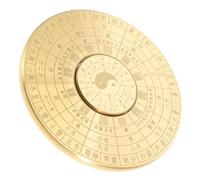 Healifty Boussole en Laiton Massif Rétro Taiji Bagua, Mini Compas de Rotation Doigt, Portable et Compact, de Motricité Fine pour Collection et Divination