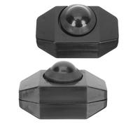 Healifty Bouton de remplacement de lampe à cordon en ligne, lot de 2, variateur rotatif, plastique noir, compatible avec lampes de table et éclairage LED, montage facile