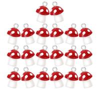 Healifty Breloques en Résine Champignon Rouges 20 Pcs Pendentifs Miniatures pour Création Bijoux DIY Charms pour Bracelets et Boucles D’Oreilles Accessoires Loisirs Créatifs Arts et