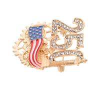 Healifty Broche Commémorative Drapeau Américain en Alliage Émail Précis pour Célébrations Patriotiques du 4 Juillet, Présent pour Vétérans et Amateurs D'histoire