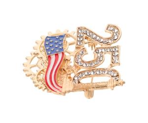 Healifty Broche Commémorative Drapeau Américain en Alliage Émail Précis pour Célébrations Patriotiques du 4 Juillet, Présent pour Vétérans et Amateurs D'histoire