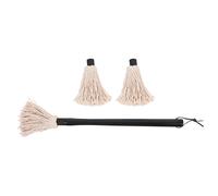 Healifty Brosse à Badigeonner Barbecue avec Manche Bois Set avec Têtes de Rechange pour Gril et Cuisson Accessoires Barbecue et Caoutchouc Brosse Cuisine Pratique