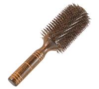 Healifty Brosse à Cheveux Ronde Large Poils Sanglier pour Boucler et Coiffer Cheveux Bouclés Massage Chevelu Démêlage à Épais Usage Humide et Sec