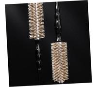 Healifty Brosse à Cheveux Ronde Poils de Sanglier Naturel pour Coiffage Léger Antistatique pour Boucles et Cheveux Fins Peigne à Rouleau Compact pour Séchage et Styling Quotidien