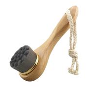 Healifty Brosse de nettoyage pour le visage en poils naturels Doux pour le nettoyage de la peau avec manche en bois Noir