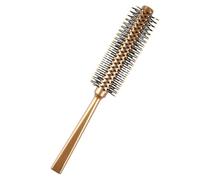 Healifty Brosse Ronde pour Brushing Cheveux Courts Couleur Brun Foncé Picots en Nylon à Embout Boule Brosse à Friser Compacte Coiffage Voyage et Démêlage Quotidien
