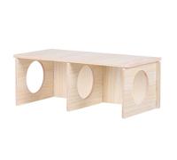 Healifty Cachette en Bois Naturel pour Hamster Petit, Maison en Bois Massif Plateforme, Habitat Sécurisé pour Cobaye et Souris, pour Cage, Maison de Repos Solide et Confortable